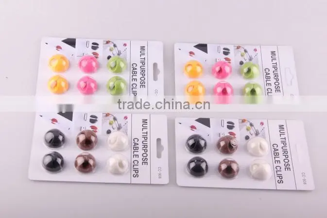 China Manufacturer Sale Cable Clamps Cute Cable Winder Earphone Silicone Cable Holder Clip