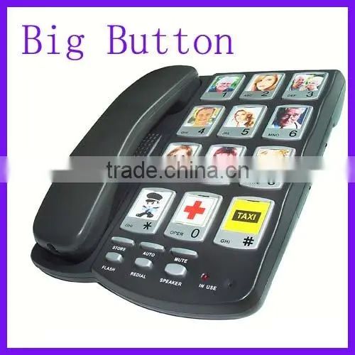 Amplified ringer big button phone telephone