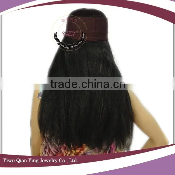 cheap black hair attached hat
