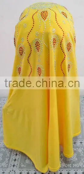 A226 Fashion 2015 beaded two piece muslim hijab