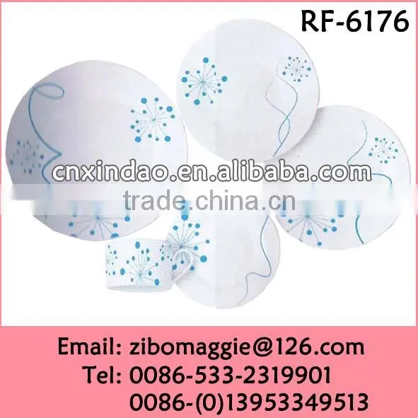 Zibo Made Wholesale Round Flower Designed Promotion Antique Porcelain Dinnerware Set for Tableware