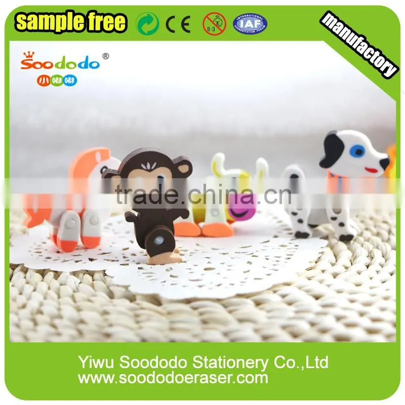assemble Dog shape extruded promotion eraser