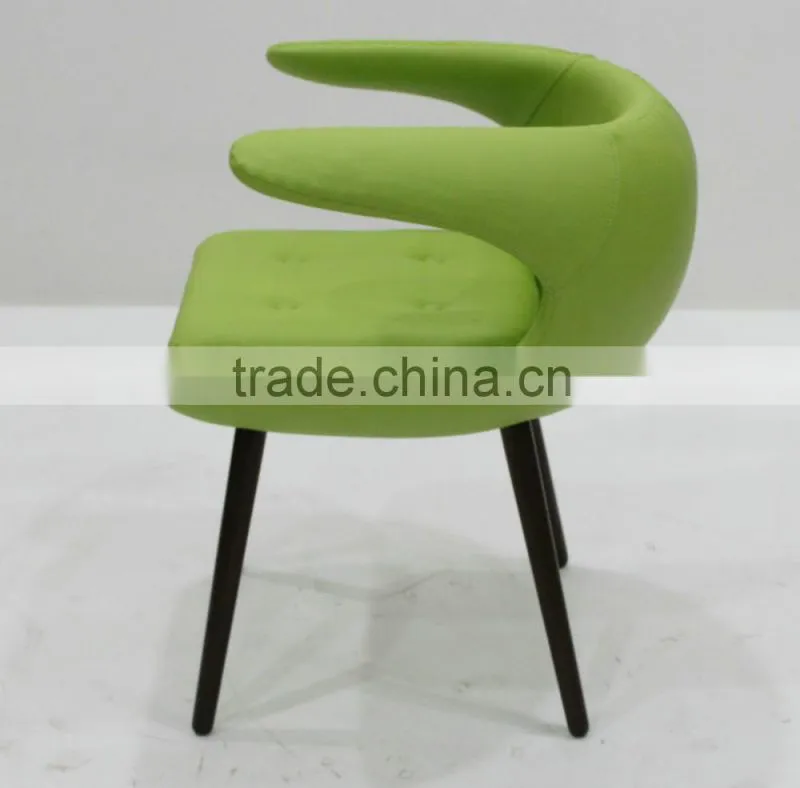 replica relaxing fiberglass material fabric grace elegant Bo Strange Frost Chair with wooden legs