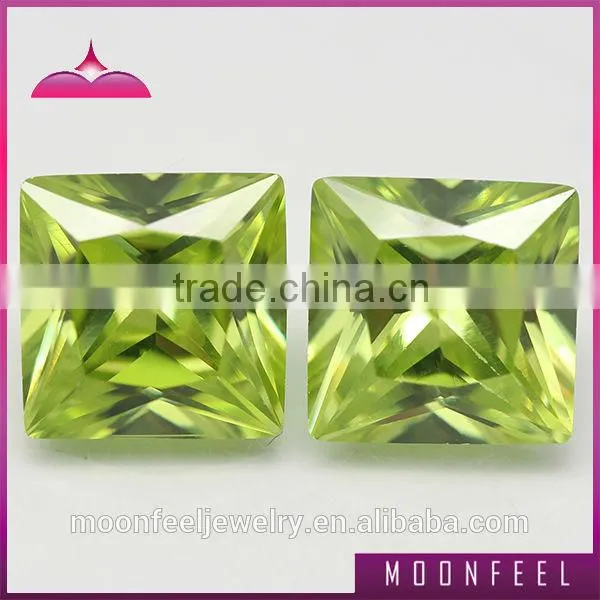 princess cut square cubic zirconia color change cz synthetic gemstones