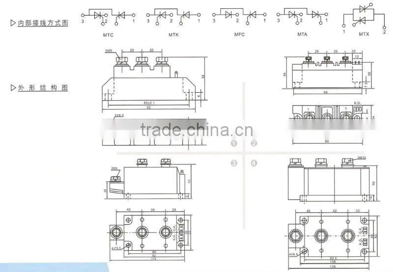 High quality rectifier thyristor modules
