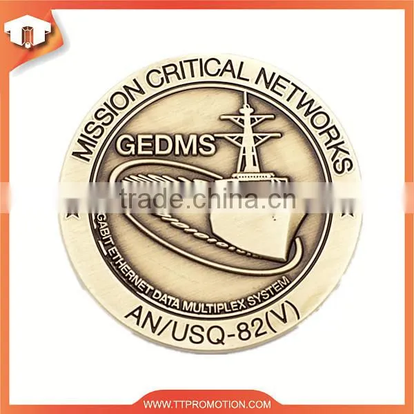 OEM Custom gold plated tungsten coin