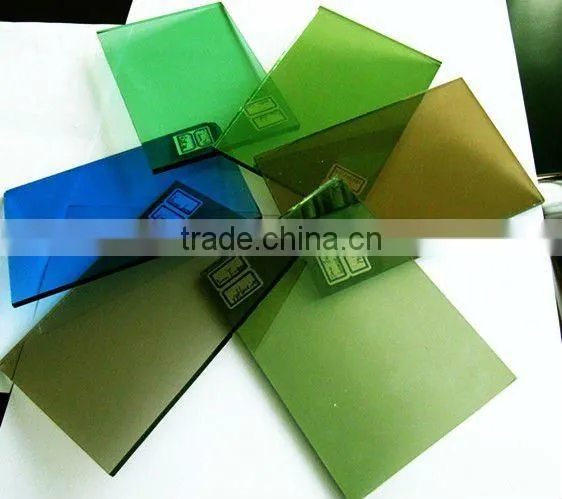 5mm dark blue reflective glass for building glass