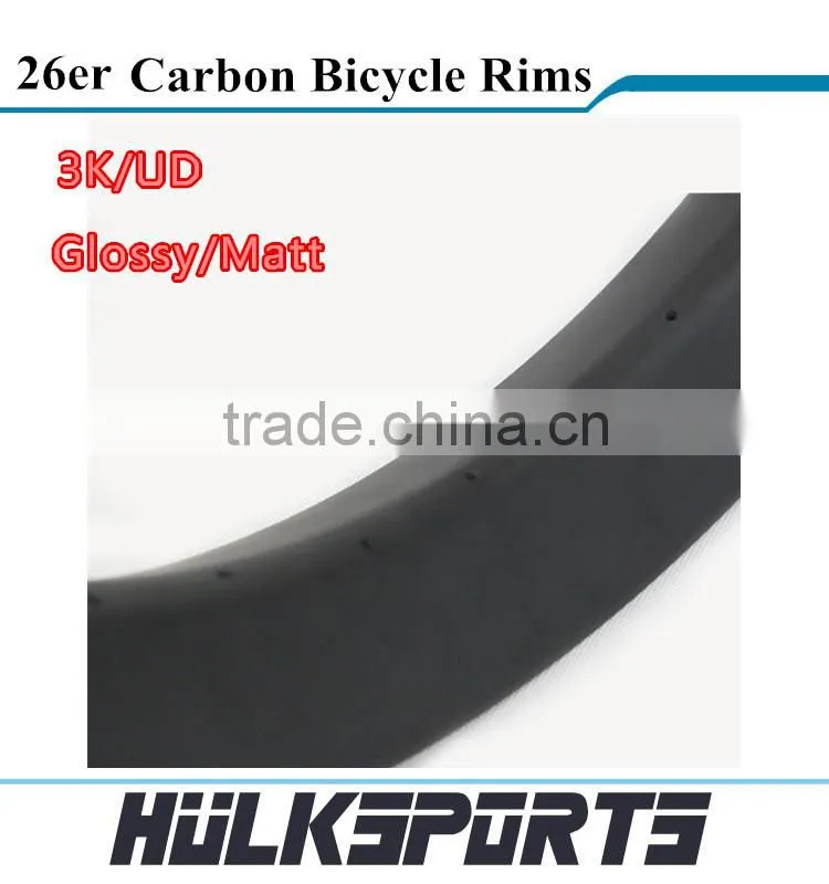 26er mountain bike rim tubuless bicycle carbon rims Toray T700 carbon rims for mtb bicycle