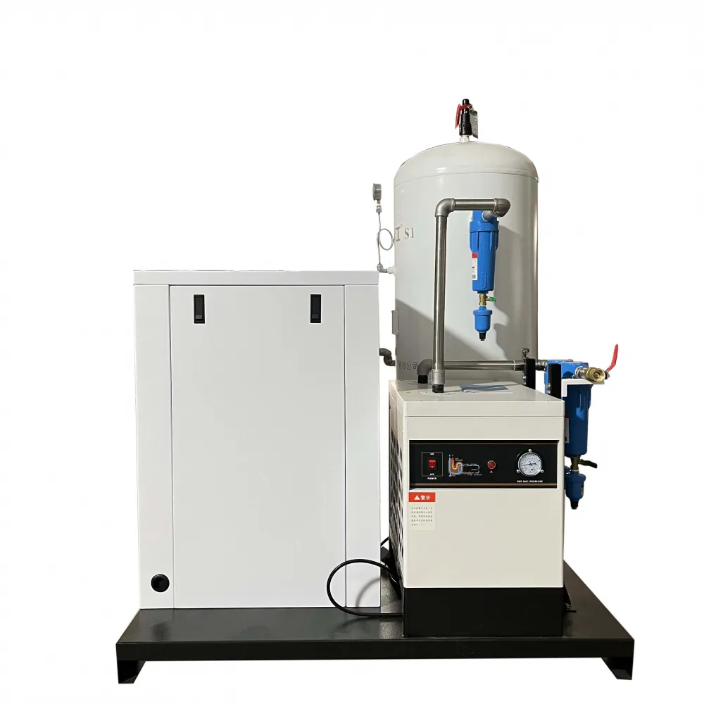 Skid-mounted oil-free vortex air compressor
