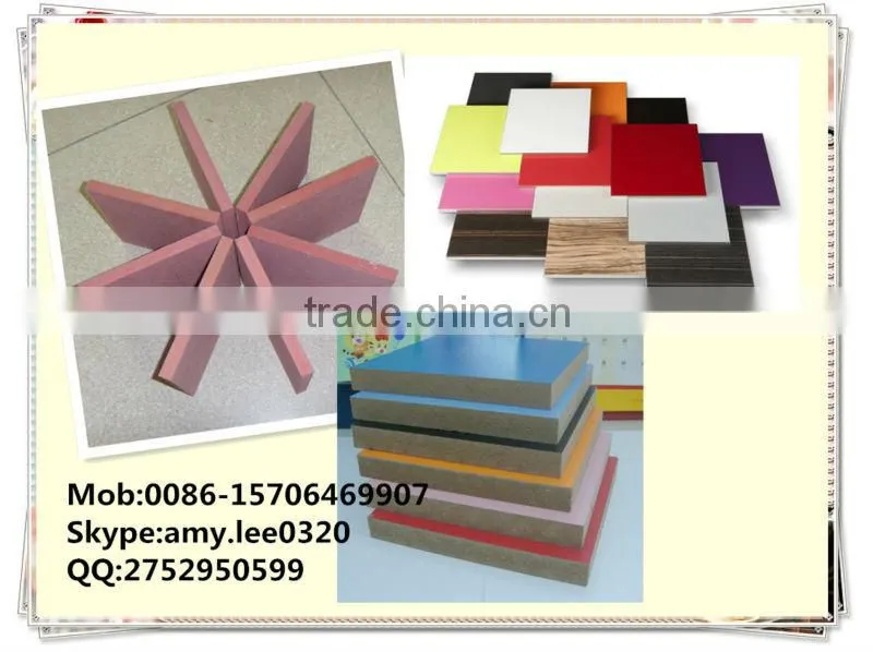 Colorful melamine mdf boards for furniture or decoration