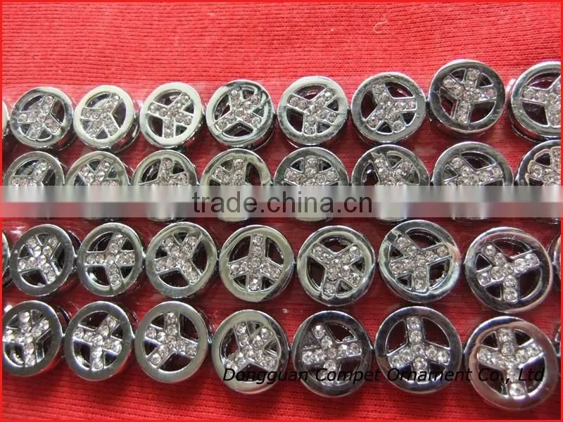 High quality direct sales alloy jewelry DIY peace symbol charm sliders
