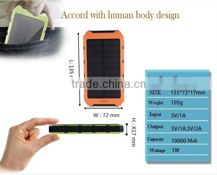 10000mah solar sun charger mobile of the most popular in Africa