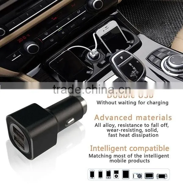 2015 top selling for iphone accessories usb car charger 2 port