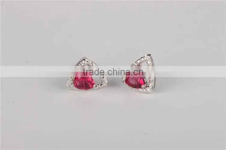 cheap wholesale stud earrings zircon silver jewelry