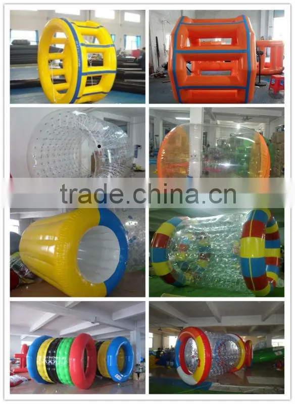 funny inflatable water roller/ water walking roller/ water roller ball price