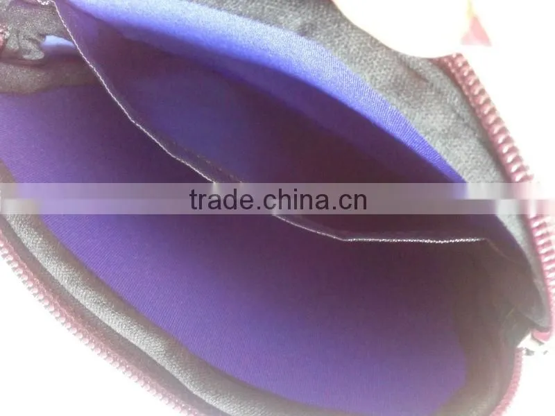 heat transprinted small carrying bag with zipper