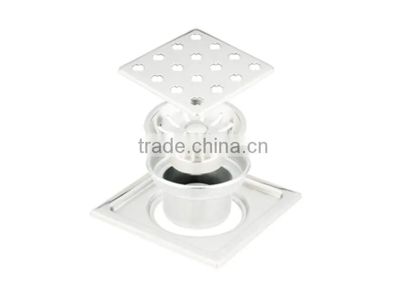 bathroom design Square water seal stainless steel floor drain