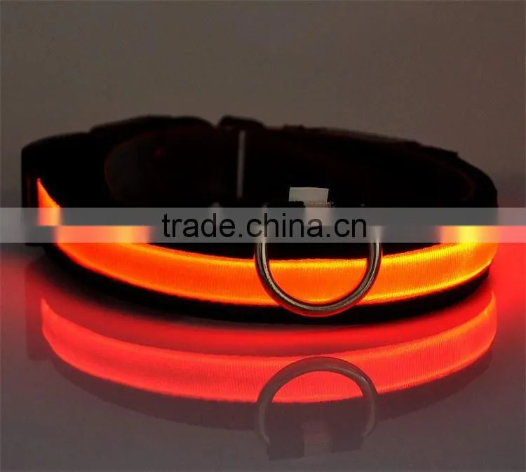 Pet Dog Collars and Leads LED Light Pet Mascotas Cachorro Collars Dogs Luminous Fluorescent Collars Harness