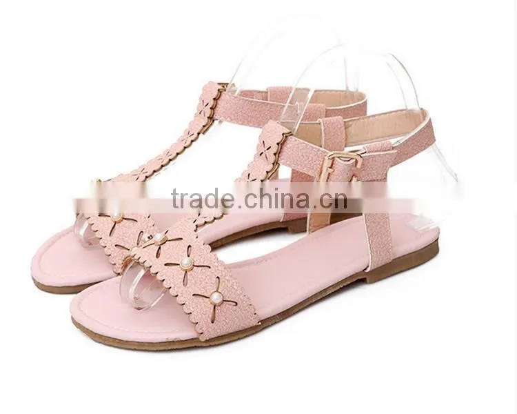 Brand new leather flat sandals for men fashion flat summer sandals 2014 for women with high quality XT-DA0758