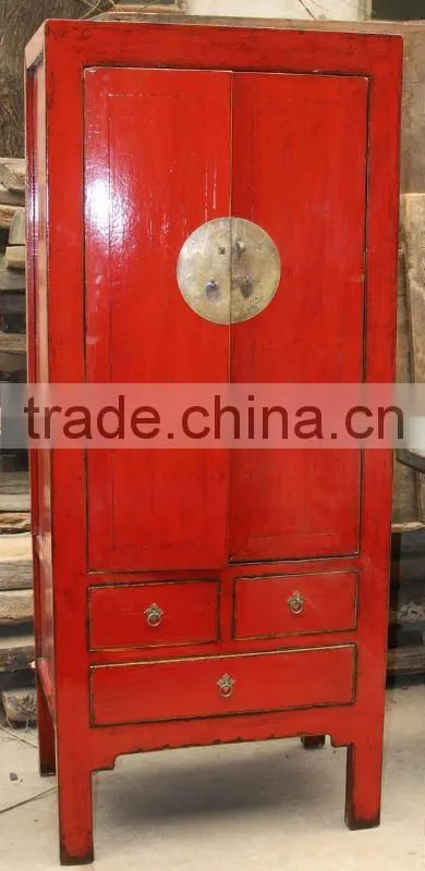 Chinese antique red wedding cabinet