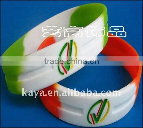 Eco-friendly custom giveaways silicon bracelet