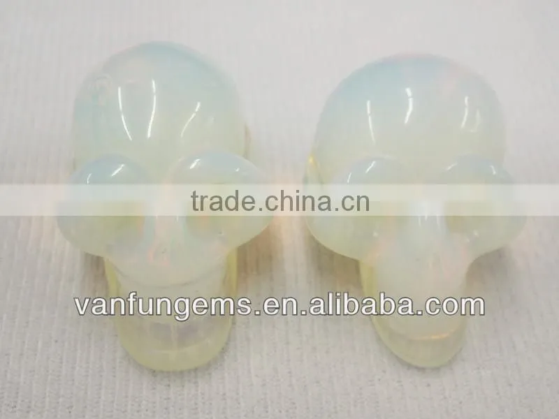 Wholesale Gemstone Synthetic Opal Carving Skull