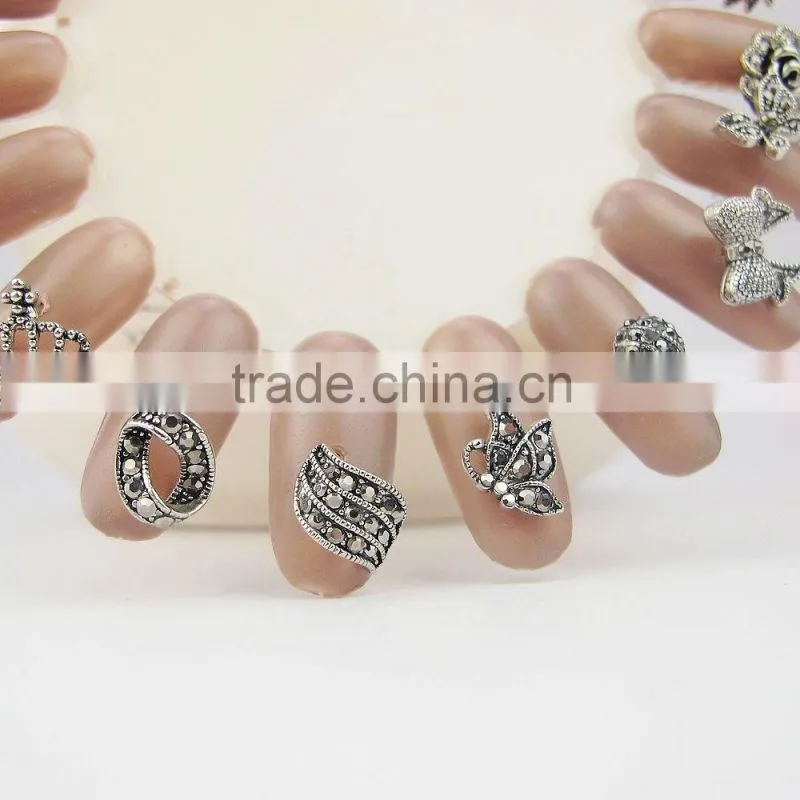 Americans retro and vintage crowns finger nail art jewelry design for 3d nail art sticker L0005