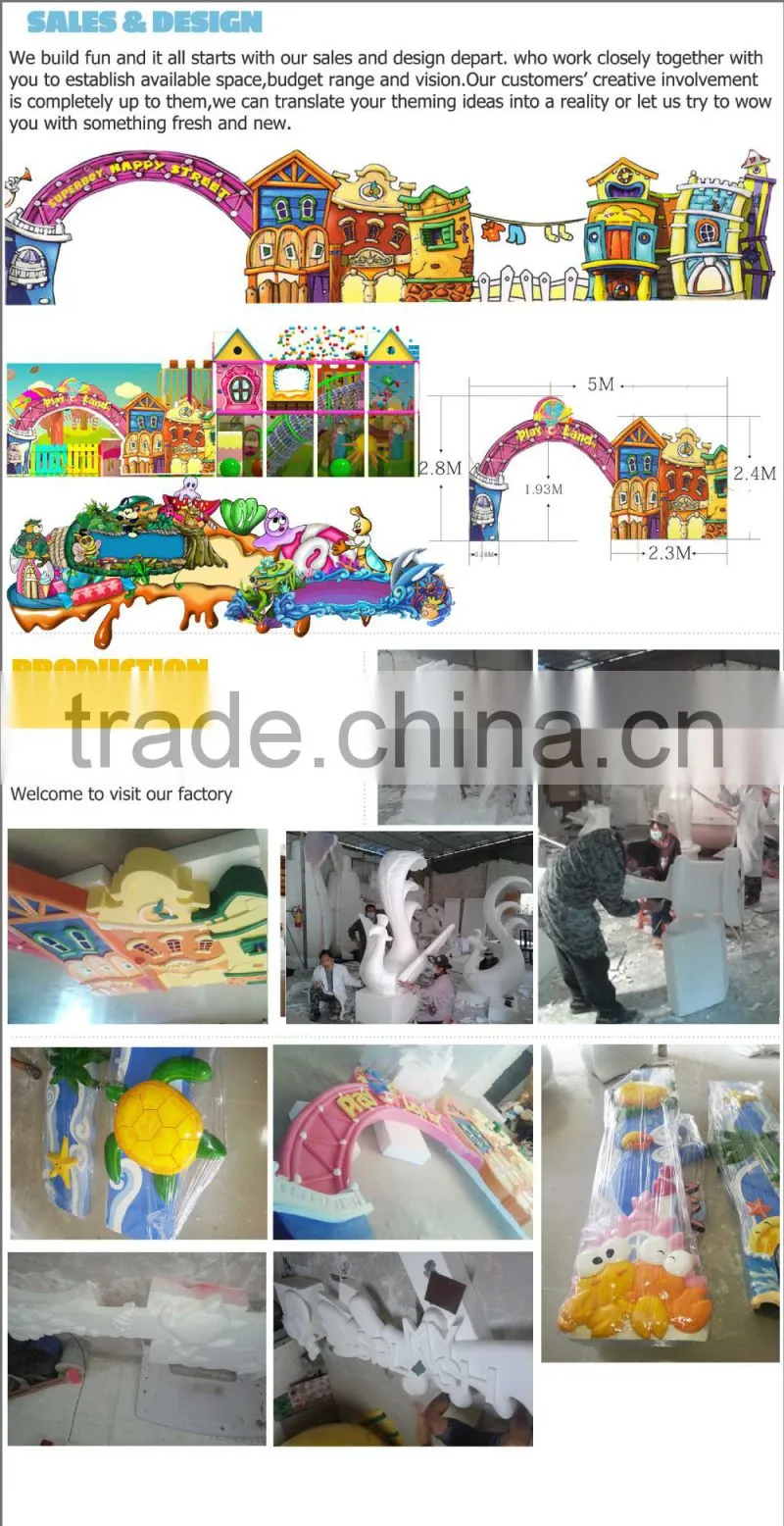 Profitable Sculpted Foam Used Soft Play Equipment For Sale 1410-24C