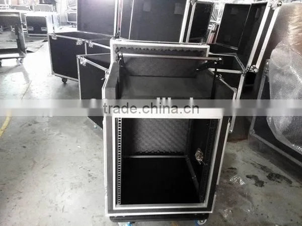 12U flight case shockproof rack case with stand table