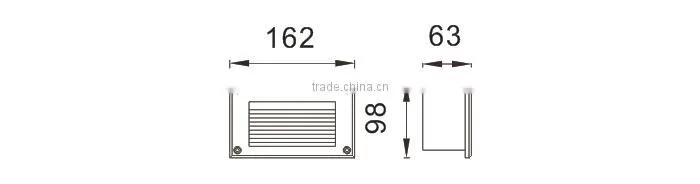 BOVEY IP54 1.5W 3W led light outdoor wall recessed light