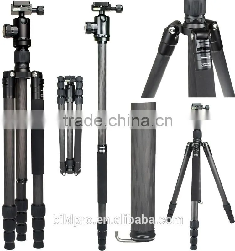 BILDPRO Photo Accessories Camera Tripod Carbon Fiber Tube Photography Video Camera Stand