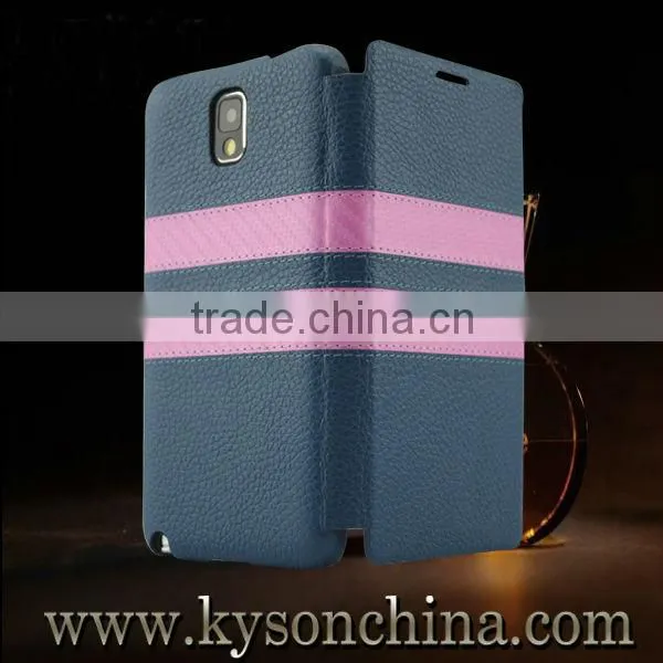 Smart cover oil-waxed leather case for samsung galaxy note 3