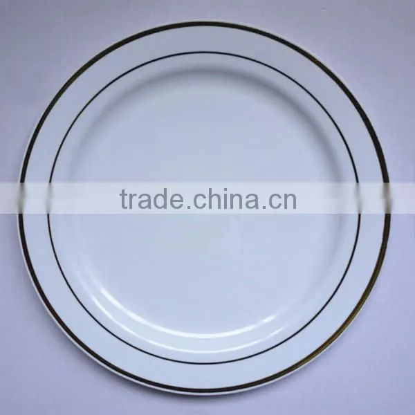6'' Disposable PS Plate with Silver Rim