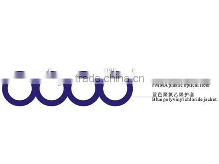 Parallel Four Cores Plastic Optical Cable Space Saving Fiber Optic Cable