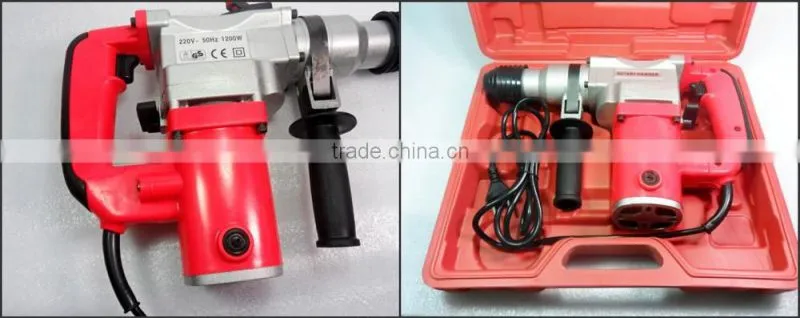 Big power 26mm with a soft rubber three functional rotary hammer