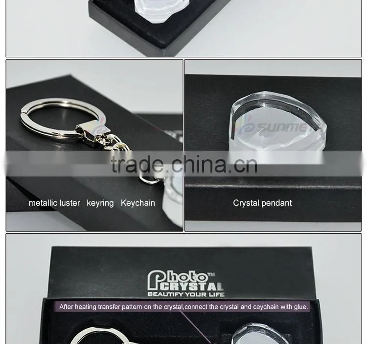 sublimation crystal/custom/metal keychain for sublimation