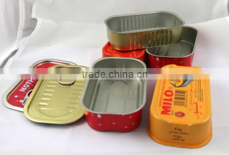 125g 311# square tin food can for canned sardine packing