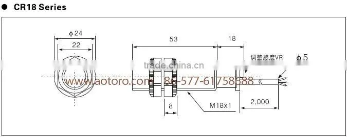CR18-8AO sensors non metal detect water proximity switch alibaba supplier