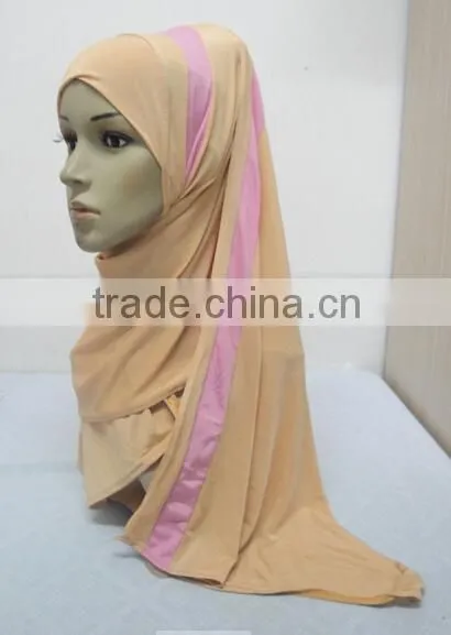 H301 latest one piece instant hijab with shawl,muslim scarf