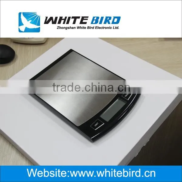 Stainless steel plate electronic digital kitchen scale 5kg