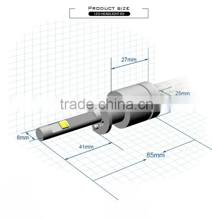 New Products H3 H7 H4 H11 H13 9005 9006 9004 9012 High Power 4800lm H1 Car LED lights Led Headlight