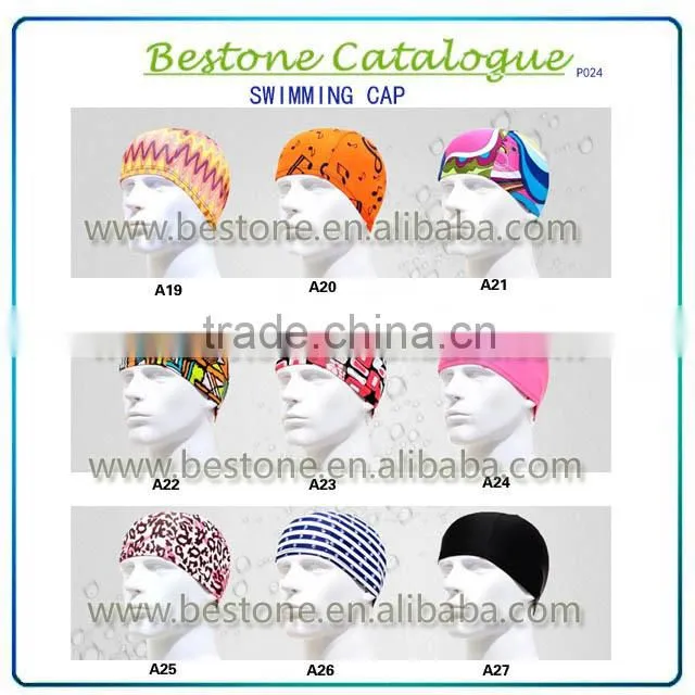 Fashionable Promotional Custom Logo Printed Silicone Swimming Cap