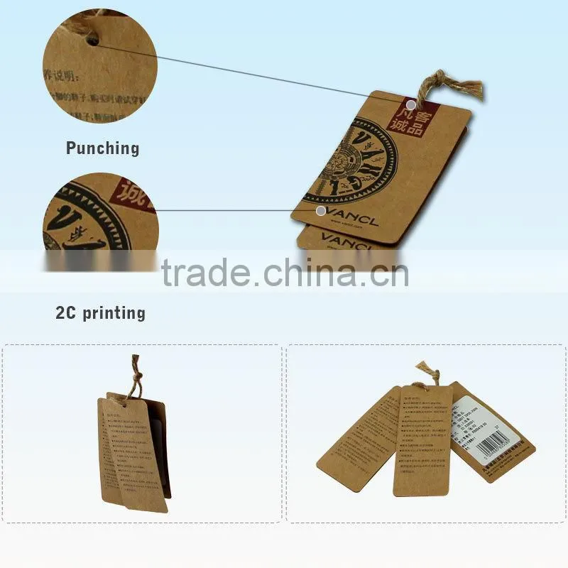 Paper Hangtag with Logo Printed for Garment