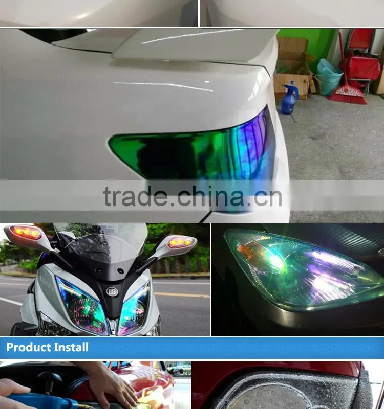 Removable PVC Material Pink Car Light Chameleon Wrap Foil