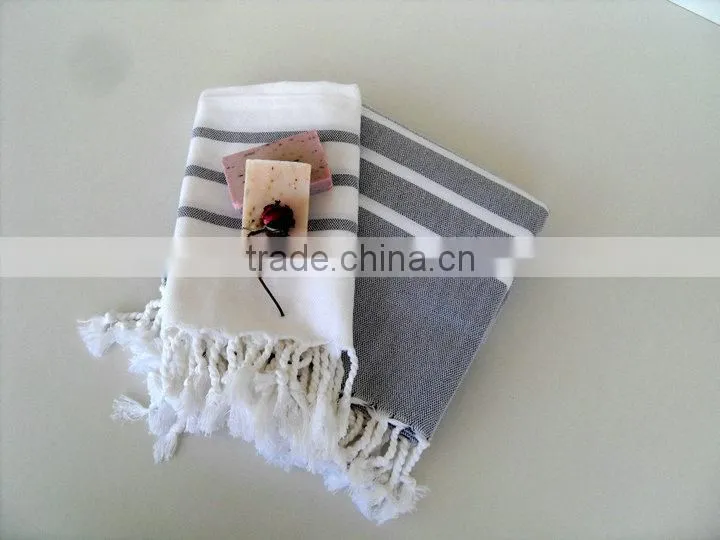 Cotton Fabric 70*180cm Customaize With Fringes Beach Fouta Towels