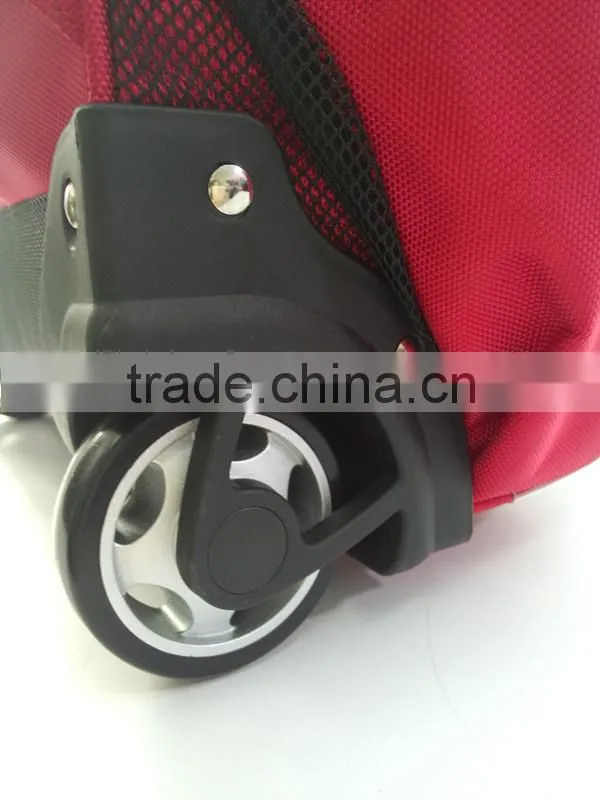 2015 hot design Polyester school trolley bag with bright color for student
