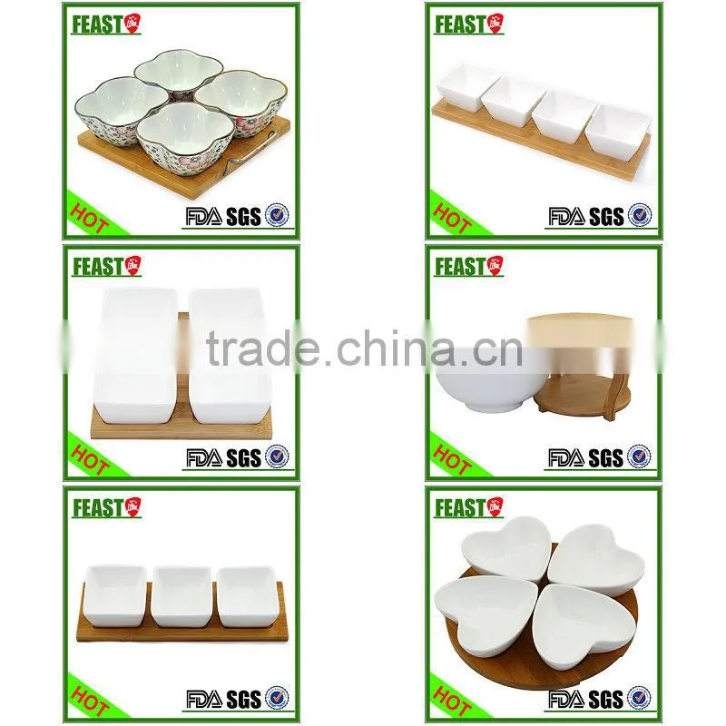 Food use and Eco-Friendly Feature ceramic salad bowl with bamboo shelf food storage bowl 2015 HOT SELLING salad bowl