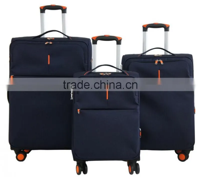 Green Spinner Wheels Nylon Trolley Luggage Factory Luggage Bag New Model