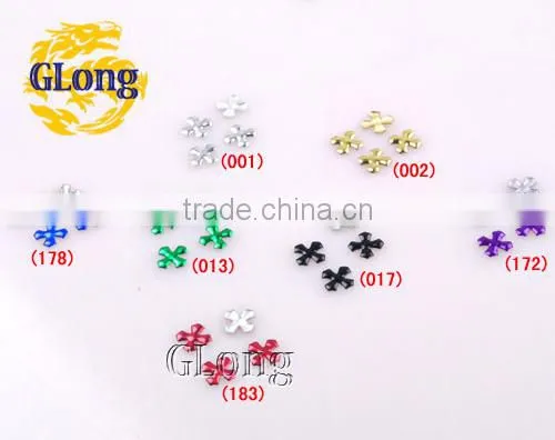 10*10mm Hot Fix Iron-on Nailhead Cross The Flower Shape Aluminum DIY Accessories For Bag Shoe Garment #GT099-10P(Mix-s)