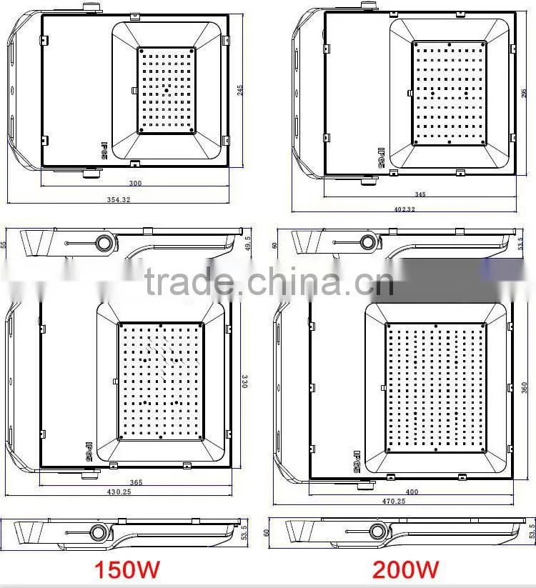 SMD LED Flood Lights 100W Outdoor for infrastructure Lighting metal halide replacement